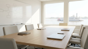 IT services New Orleans: bright conference room with a view of the